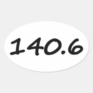 140.6シート1枚あたりの完全なトライアスロンの楕円形のステッカー(4) 楕円形シール