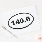 140.6マイルトライアスロン 楕円形シール (封筒)