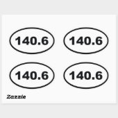 140.6マイルトライアスロン 楕円形シール (シート)