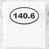 140.6マイルトライアスロン 楕円形シール (バッグ)