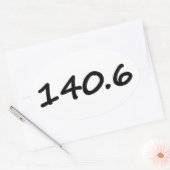 140.6完全トライアスロン楕円ステッカー（シートあたり4） 楕円形シール (封筒)