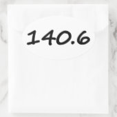 140.6完全トライアスロン楕円ステッカー（シートあたり4） 楕円形シール (バッグ)