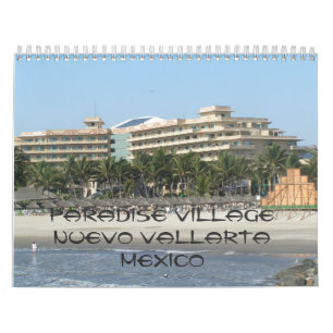 141の楽園の村Nuevo Vallartaメキシコ カレンダー