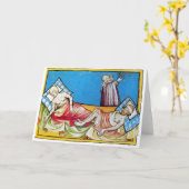 1411年のトゲンブルク聖書の黒人死 カード (黄色い花)