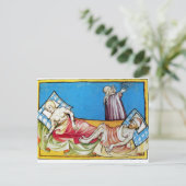 1411年のトゲンブルク聖書の黒人死 ポストカード (スタンド正面)