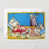 1411年のトゲンブルク聖書の黒人死 ポストカード (正面/裏面)
