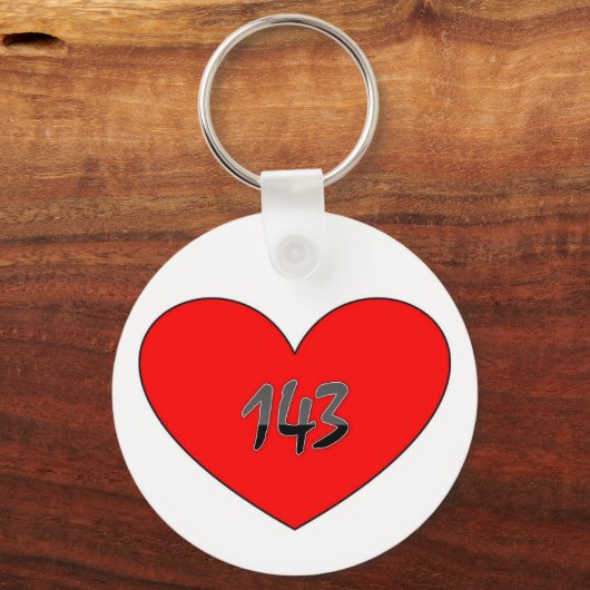 143は私があなたを愛していることを意味する キーホルダー (正面)