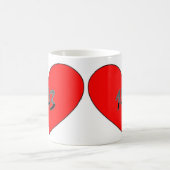 143ハートI愛 コーヒーマグカップ (中央)