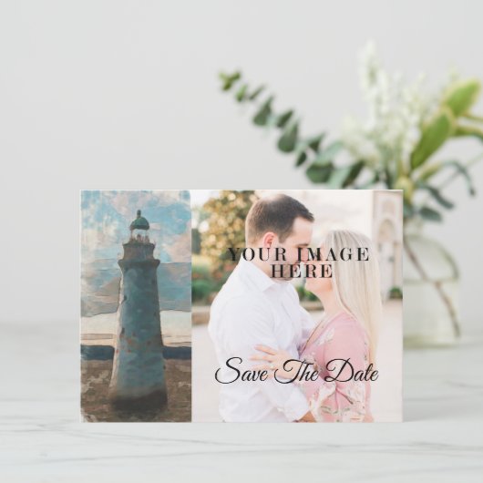 143ライトハウスウォーターカラーフルピック保存日付2 セーブザデート (スタンド正面)