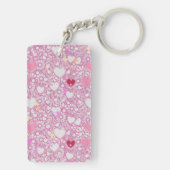 143秘密のQRコードメッセージ、デコード、それを言う。PNK キーホルダー (裏面)