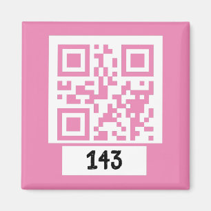 143秘密のQRコードメッセージ、デコード、それを言う。PNK マグネット
