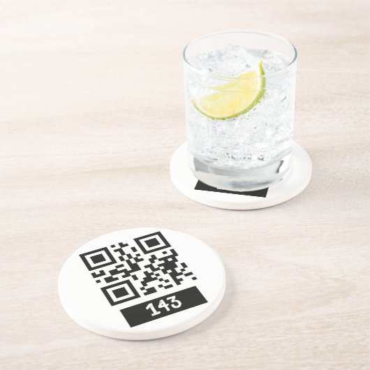 143秘密QRコードメッセージをデコードして言う コースター (側面)