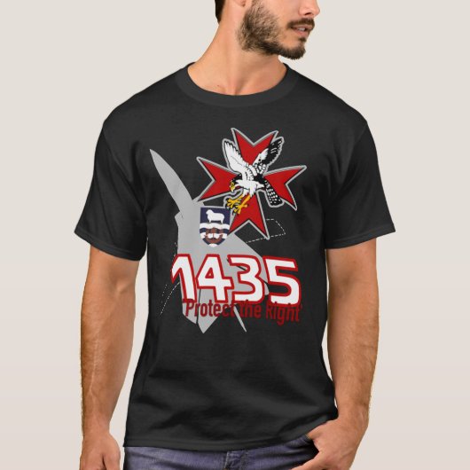1435飛行隊RAFパナビアトルネードF3航空機 Tシャツ (正面)