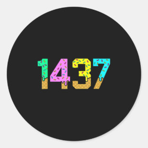 1437 永遠に愛してるミーム 甘いアイスクリーム バレン ラウンドシール