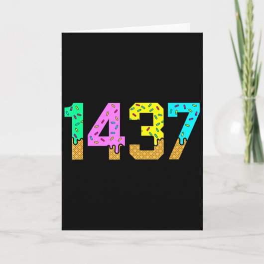 1437 Forever Love Meme Sweet Ice Cream Valentine's カード (正面)