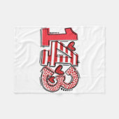 143 Love Code 2025 Design For Expressing Affection フリースブランケット (正面(横))