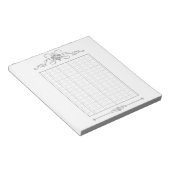 144字：飾り原稿用紙＜灰＞[gr01]  ノートパッド (アングル)