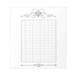 144字：飾り原稿用紙＜灰＞[gr01]  ノートパッド