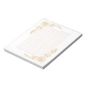 144字：飾り原稿用紙＜茶＞[ch02]  ノートパッド (回転)