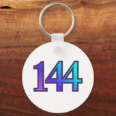 144 Angel Number Confirmation キーホルダー (正面)