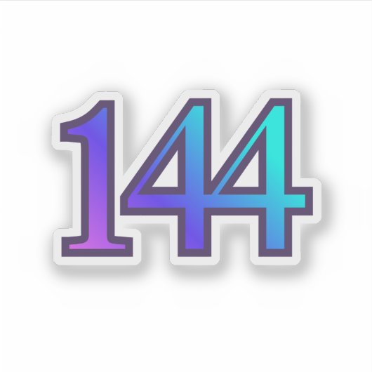 144 Angel Number Confirmation シール (正面)