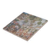 1459タイル頃Gozzoli著星学者の行列 タイル (側面)