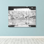 1462年、カルカソンヌの町と村 キャンバスプリント (インサイチュ (ウッドフロア))