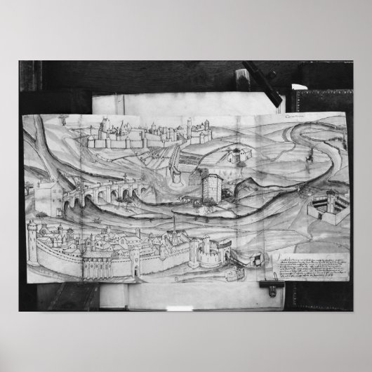 1462年、カルカソンヌの町と村 ポスター (正面)