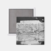 1462年、カルカソンヌの町と村 マグネット (正面/裏面)