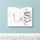 1473年素晴らしイギリス・フランス・スペインの地図 キャンバスプリント (インサイチュ (ウッドフロア))