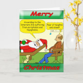 1478サンタはクリスマスのカードを持っている カード (黄色い花)