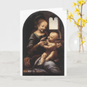 1478年頃レオナルド・ダ・ヴィンチ著Benoisマドンナ カード (黄色い花)