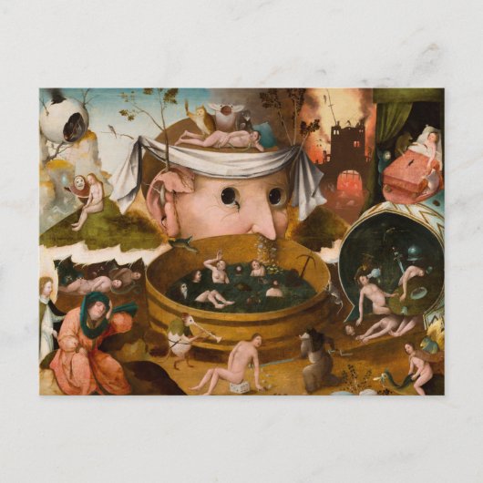 1479年のヒエロニムス・ボッシュによるトンダルの幻影 ポストカード (正面)