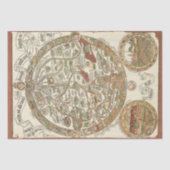 1480ウッドカットワールドマップティッシュペーパー 薄葉紙 (正面)