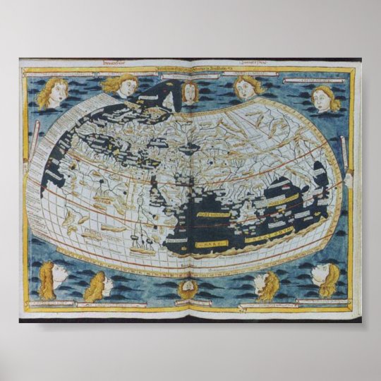 14古代世界地図 ポスター Zazzle Co Jp