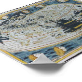 1482年古代世界地図 ポスター (角)