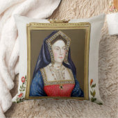 (1485-1536年の)第1 Quキャサリン・オブ・アラゴンのポートレート クッション (ブランケット)