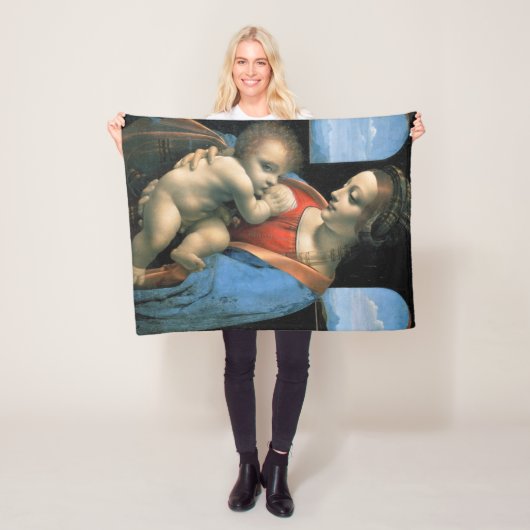 〒1490-1491レオナルドダヴィンチマドンナリッタ フリースブランケット (インサイチュ)