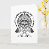 1492年にコロンバスを発見したアメリカ先住民 カード (黄色い花)