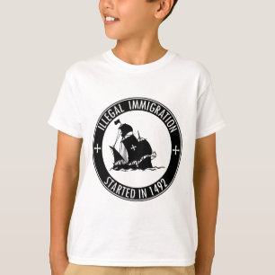 1492年に始まる不法移民 Tシャツ