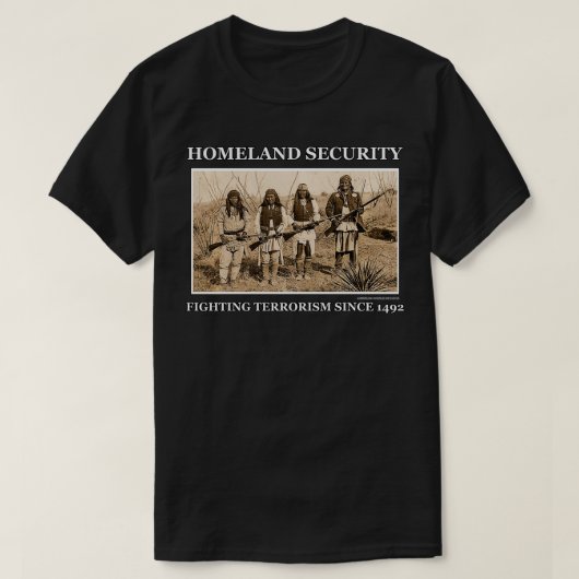1492年以降の国土安全保障省テロ対策No Tシャツ (デザイン正面)