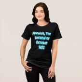 1492年10月2日月曜日 トライブレンドTシャツ (正面全面)