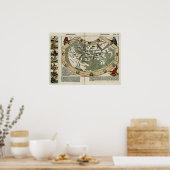 1493世界地図 ポスター (キッチン)