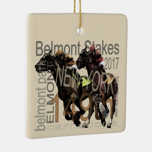149thベルモントステークスの純血種の競馬 セラミックオーナメント (右)