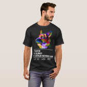 14 綿のよだれ ジャーマンシェパード ヘア Tシャツ (正面フル)