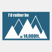 14,000人の足山に行きたい 長方形シール (正面)