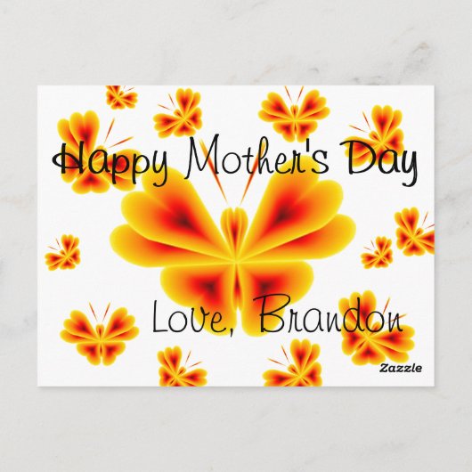 14.05.06.08はがき蝶 ポストカード (裏面)