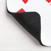 14 14の赤の目覚し時計デジタル数 マウスパッド (コーナー)