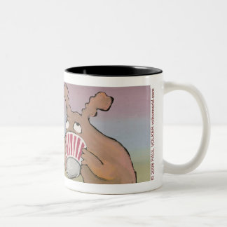 $14.95を怒らせている犬 ツートーンマグカップ