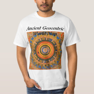 $14.95古代地心の世界地図 Tシャツ